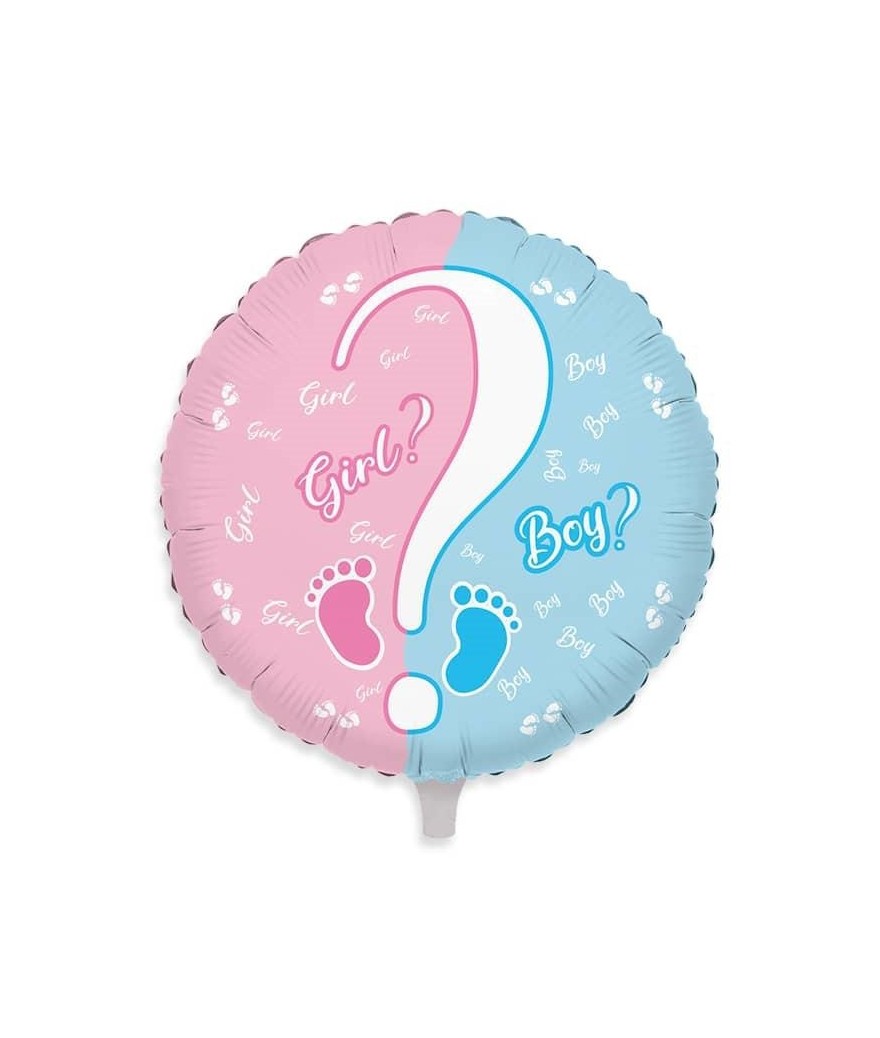 PALLONCINO IN MYLAR GENDER REVEAL PARTY 45CM